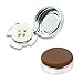 Brown & Silver Button Covers - The Cufflinks for Shirts with Buttons