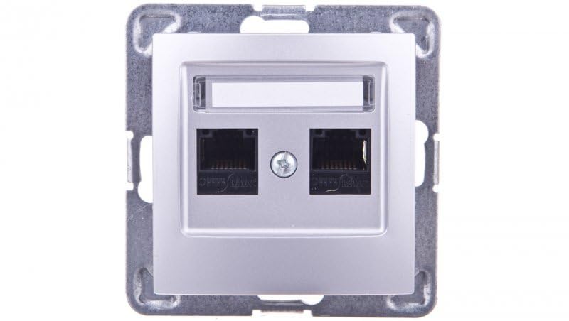 Ospel GPK-2Y/K/m/18 Socket Silver IP20, 71 mm 34 mm 71 mm 65 g