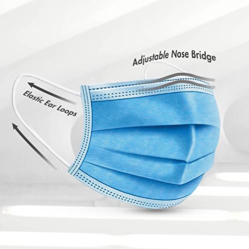 Tenergy Triplelayer Filtration Disposable Face Masks with Nose Clip
