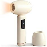 NUFR Cordless Hair Dryer for Kids with Charging Base, Quiet Portable Mini Travel Blow Dryer for Hair Delicate Skin 3 Speed Settings, Low Heat Gentle Airflow Rechargeable Small Home Hair Dryer