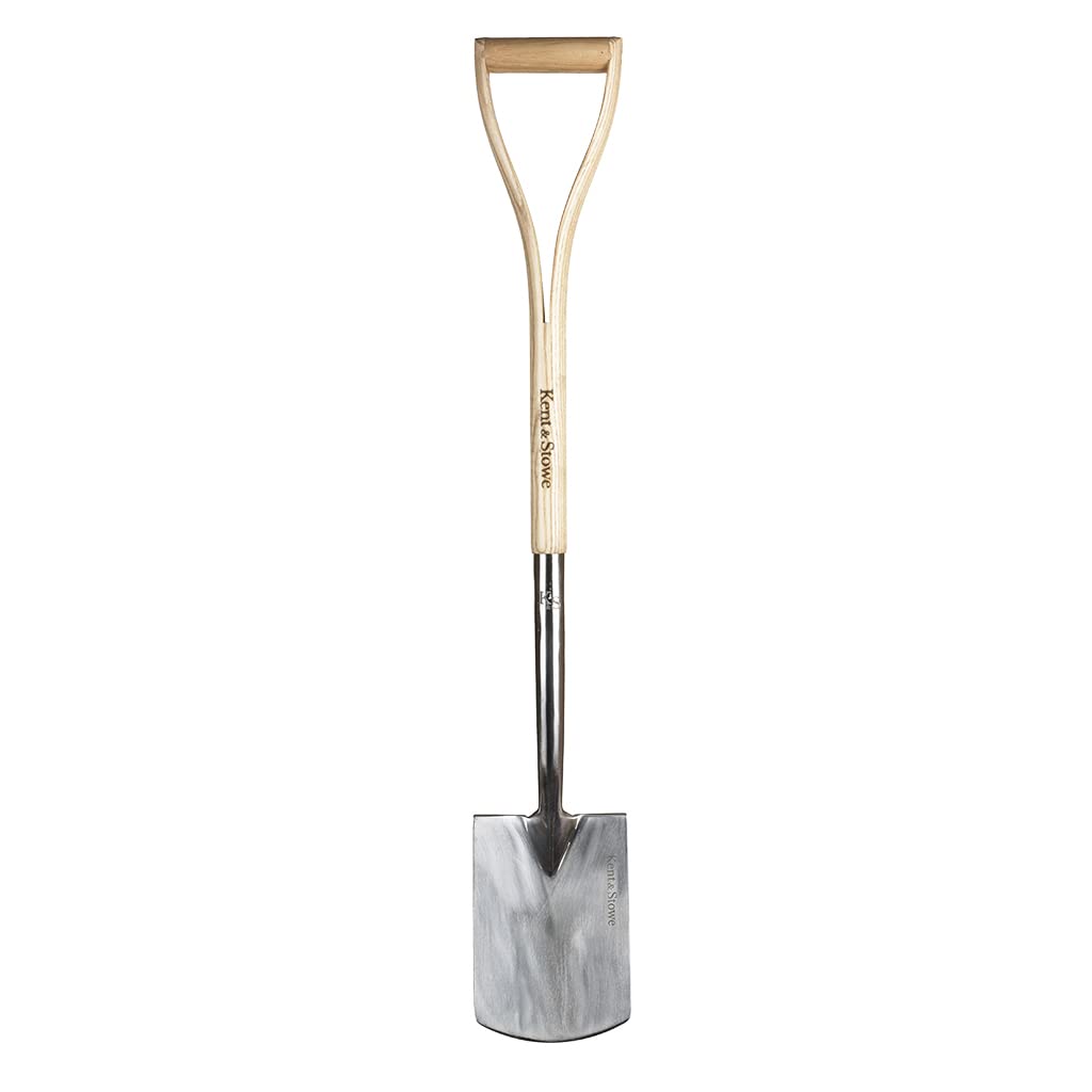Kent & Stowe Kid's Stainless Steel Digging Spade, Compact and Light Garden Spade, Designed for Growing Gardeners, All Year Round Garden Tools Made from Stainless Steel and Ash Wood