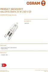 Osram 2X Halopin 25W G9 Halogen Capsule Bulb 230 240V Oven view 9