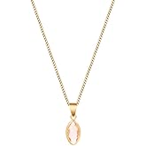 TALOKIGEMS Birthstone Necklace for women trendy 18k Gold Plated Stainless Steel Sparkling Cubic Zircon Leaf Type Necklace for Women, Dainty Minimalist Birthstone Jewelry Gift