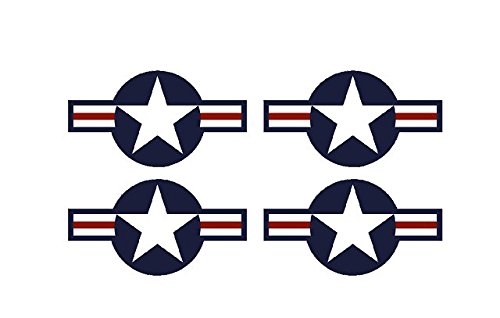 Set of 4 Remote Control (RC2) Red Blue White Stars and Bar 9