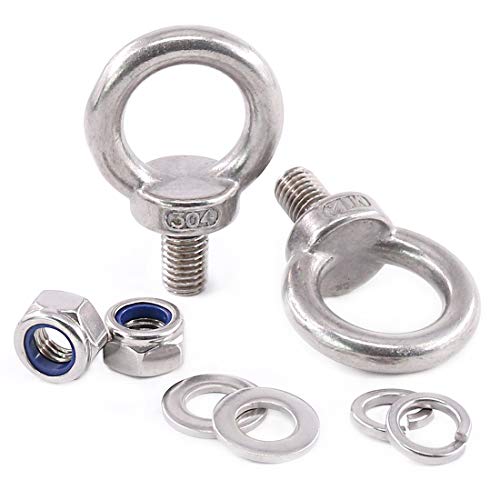 Glarks 8Pcs M12 Heavy Duty Screw Bolt, 304 Stainless Steel Male Thread Machinery Shoulder