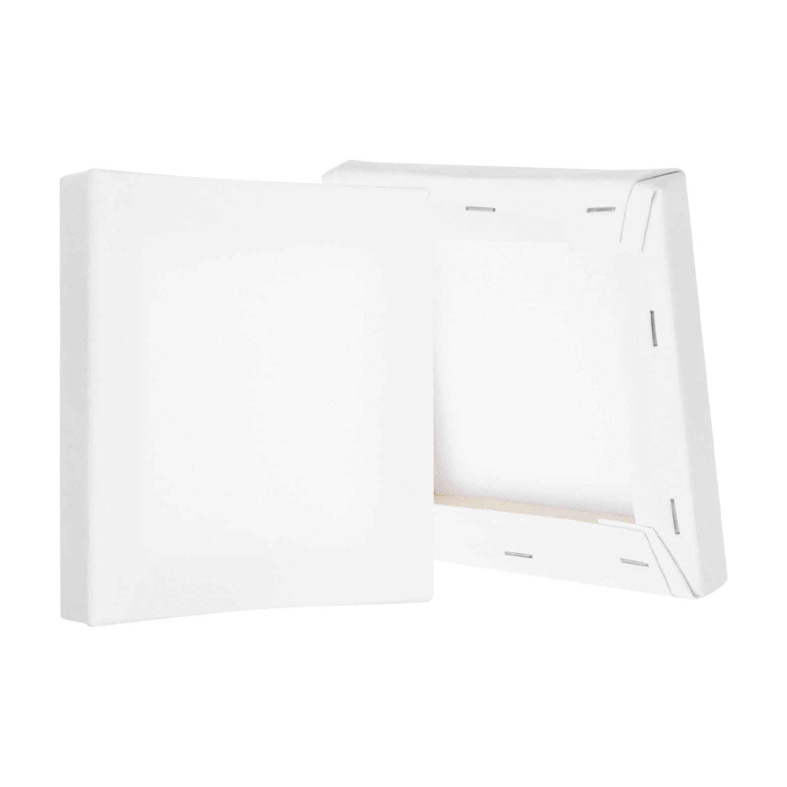PATIKIL Stretched Canvas, 2 Pcs 6" x 6" Square Canvas for Painting Blank Primed Canvas Cotton Canvas Panels for Acrylics Oil Watercolor Paints, White