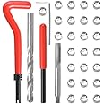 Rocaris 30 Pcs Thread Repair Kit, M6 x 1mm Thread Repair Insert Kit Compatible Hand Tool Set for Auto Repairing