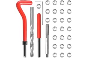 Rocaris 30 Pcs Thread Repair Kit, M6 x 1mm Thread Repair Insert Kit Compatible Hand Tool Set for Auto Repairing