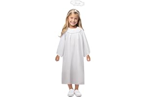 HOMELEX Kids Angel Costume With Halo Christmas Church Robes Angel Dress for Girl