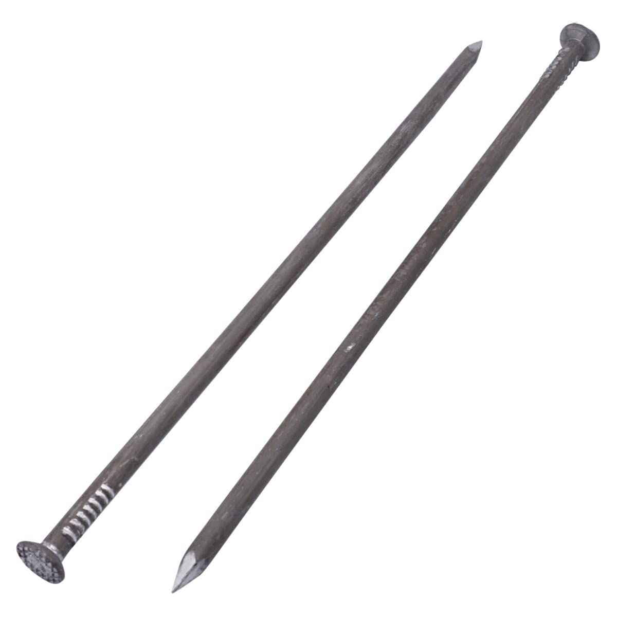 (Pack of 3 pcs) Carbon Steel 8.0 x 300 mm Construction Nails, Flat Round Head, Multi-Purpose Common Wire Nails, Woodwork (3, 8.0 x 300 mm)