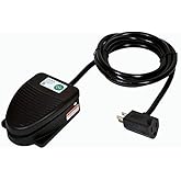 SSC Controls F200-1501 Foot Switch, Momentary Action, 8-ft Cable with Piggyback Plug (3-Pronged), Die-Cast, Electrical, Single Pedal, Made in USA