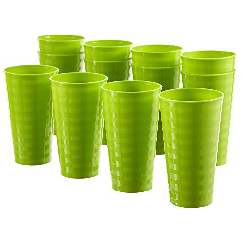 Splash 20ounce Unbreakable Plastic Tumblers set of 12 Lime Green
