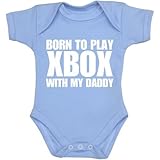 BabyPrem Baby Born to Xbox with Daddy Fun Slogan Clothes Bodysuit Vest to 12m