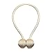 Melaluxe 6 Pack Magnetic Curtain Tiebacks, Decorative Curtain Holdbacks for Window Décor (Beige)