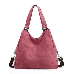 CHQ Bolso de Lona para Mujer Bolso de Hombro Simple literario ...