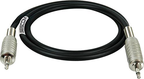 SESCOM Canare Star-Quad Cable 3.5mm Mini TS Male to Male 6 Foot - Black
