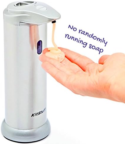 KitStuff Automatic Touchless Dish Soap Dispenser w Motion Sensor–Cute Hand Sanitizer Dispenser|Stainless Steel|Dishwash|Hands Free|for Bathroom|Kitchen sink