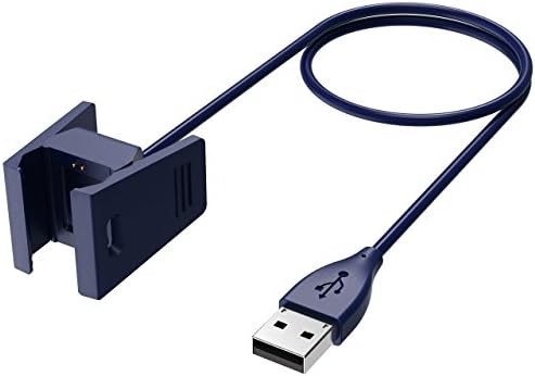 Cablor Charger for smartwatch Charge 2, Replacement USB Charger Charging Cable Cradle Dock Adapter for Fitbit Charge 2 Heart Rate Wristband, 1-Pack, Royal Blue