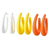3Pcs Acrylic Teardrop Hoop Earrings Set Trendy Colorful Oval Dangle Earrings Statement Trendy Jewelry Gifts for Women