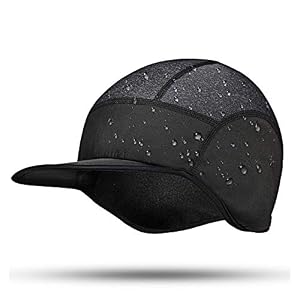 Winter Cycling Cap, Waterproof Beanie Hat with Windproof Polar Fleece, Warm Hat for Men Women Breathable Under Helmet…