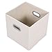 MaidMAX Storage Bins 12x12x12, for Home Organization and Storage, Toy Storage Cube, Closet Organizers and Storage, with Dual Plastic Handles, Beige, Set of 6