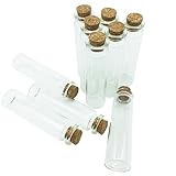 JASEASYZ Clear Mini Glass Jars Wishing Bottles with