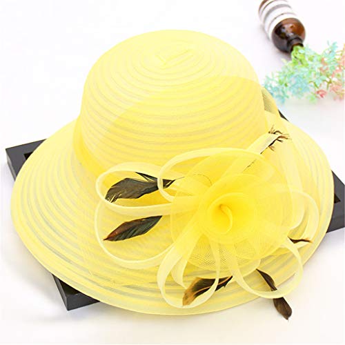 Women Kentucky Derby Church Dress Cloche Hat Fascinator Bridal Floral Tea Party Wedding Floral Bucket Hat