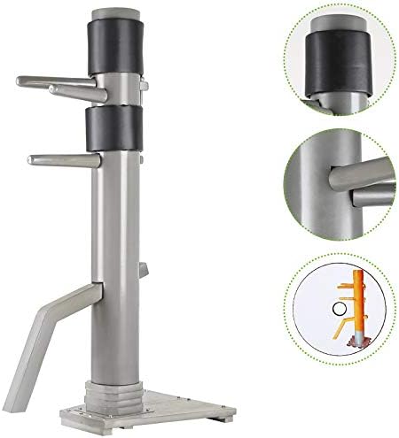 Flex HQ Wing Chun Dummy Adjustable Mook Yan Jong IP Man Training Target (Wood, Red, Silver)