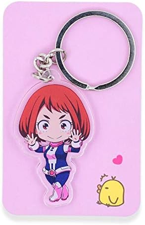 Bidheaven Anime My Hero Academia Keychain Ochaco Uraraka Acrylic Keyring (Printed on Single Side)
