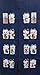 Japanese Noren Manekineko Door Curtain Lucky and Fortune Cats Doorway Window Treatment (Navy Blue)
