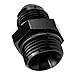 8AN Flare to 10AN O Ring Boss ORB Male Fuel Pump Rail Adapter Aluminum AN Flare Twin Hose Fitting Black