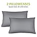 Homaz 2Pack Queen Size Pillowcases, 100% Brushed Microfiber Pillowcase Protector Set Ultra Soft Anti Wrinkle Hypoallergenic Bedding Sets Pillow Covers ( Gray )