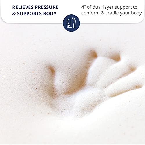 ViscoSoft 4 Inch Active Cooling Memory Foam Mattress Topper Cal King