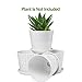 Plant pots - 5.5-inch Cylindrical Ceramic Planters with Connected Saucer, Round Modern Ceramic Garden pots - Succulent Medium-Sized Plant pots Set of 4
