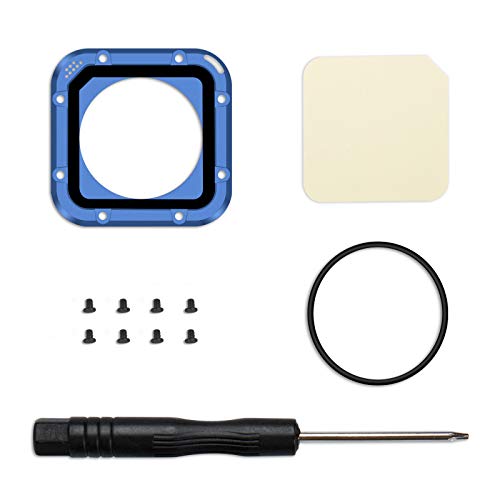 GOHIGH Lens Replacement Kits for Hero 4/5 Session, Protective Camera Glass Cover Case Repair Part Action Camera Aaccessories with Tools, Blue
