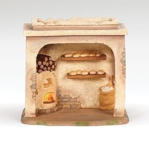 Fontanini by Roman Bakery Shop – 5-Inch Hand-Painted Nativity Building for Christmas Décor & Nativity Set Display