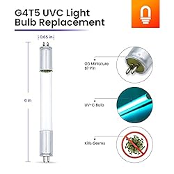 lumenivo G4T5 UVC Light Bulb Replacement 4 Watts