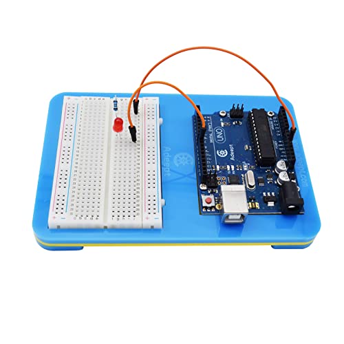 Adeept Acrylic Arduino Holder Breadboard Holder, 2 in 1 Base Plate Case ...