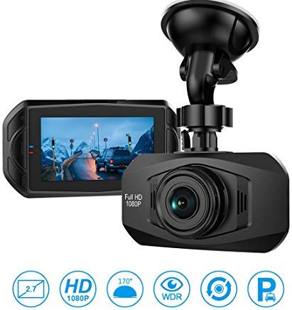 Car Camera - Dash Cam 170 Wide Angle Car Black Box Camera, Full HD Dashboard Camera for Cars, Car DVR Recorder Vehicle Dash Cam with G-Sensor Loop Recording WDR Motion Detection Super Night Vision