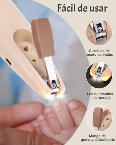 Lictin Baby Grooming Kit, 25 in 1 Electric Nail Clipper Set, Baby Safe Nail File with Auto Light, Newborn Nail Kit, Portable Baby Care Kit for Kids and