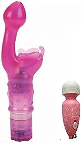 Butterfly Kiss G Spot Vibring Waterproof Toy for Women and Mini Massage Keychain Pink Color