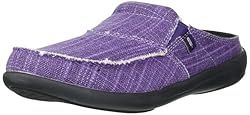 REVITALIGN Women's Siesta Canvas Mule, Plum, 5