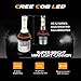 FANTELI 9007/HB5 8000K Ice Blue 3-Sided LED Headlight Bulbs All-in-One Conversion Kit - 72W 8000lm Dual Hi/Lo Beam Extremely Bright