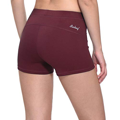 image for BALEAF Women's 3 Inches Active Sports Compression Volleyball Shorts Wo