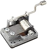 Kikkerland Happy Birthday Crank Music Box,Silver