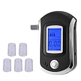 Alcoholímetro Digital con 5 Boquillas,Portátil de Alcohol con Pantalla LCD,Alcoh