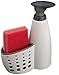 Casabella Sink Sider Kitchen Soap Pump and Sponge Caddy, White/Gray
