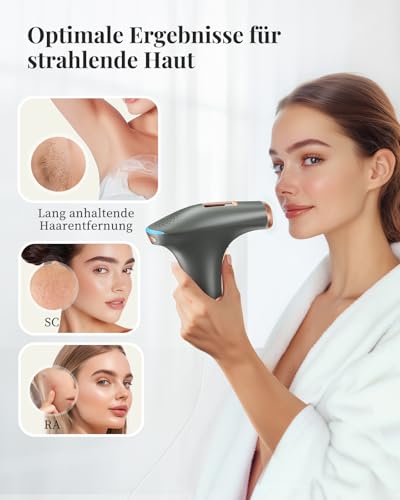 Haarlosy IPL Devices Hair Removal Laser - Painless Hair Removal Device with 3 Advanced Functions HR/SC/RA, 9 Levels, 999,900 Flashes at Home for Women, Men, Armpits, Bikini, Legs, Body