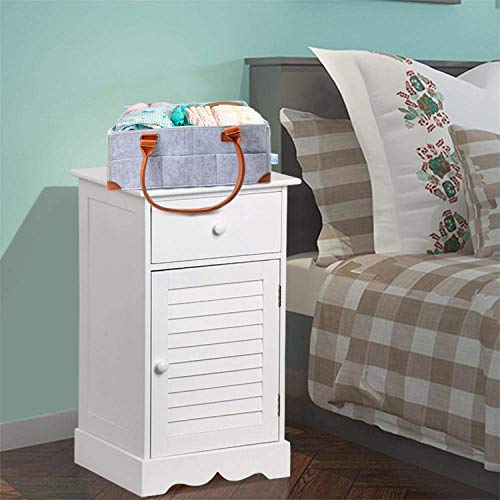 Gelible Baby Diaper Caddy- Nursery Storage Bin Changing Table Diaper Change - Baby Shower Gift Basket for Boy Girl - Newborn Registry Must Haves - Felt Coin Valet Tray Included - Thumbnail 4