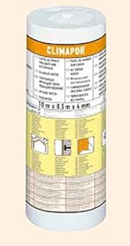 Climapor Tapete, unbeschichtet, isolierend, 10 x 0,5 m x 4 mm